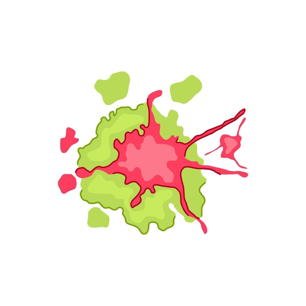chaotic paint splatters cartoon item vector