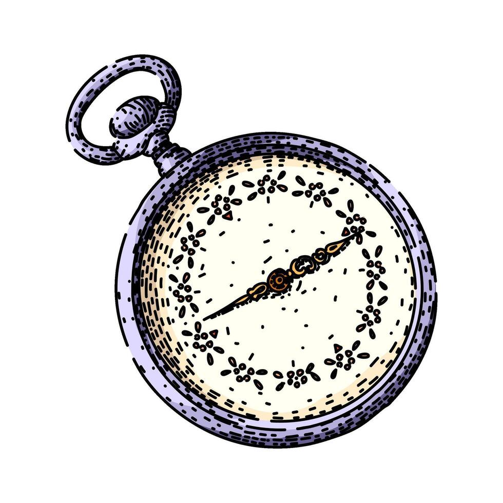 fob pocket watch sketch drawn item vector