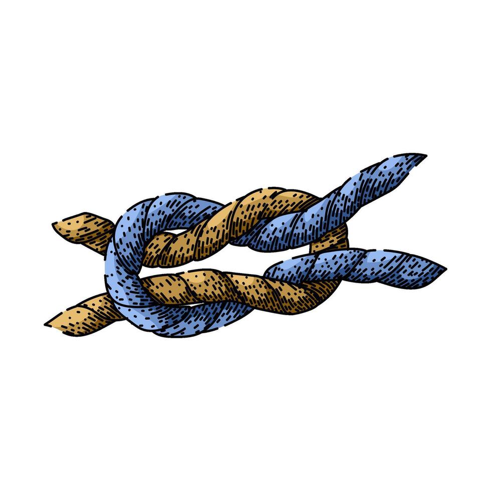 sheet rope knot sketch hand drawn item vector
