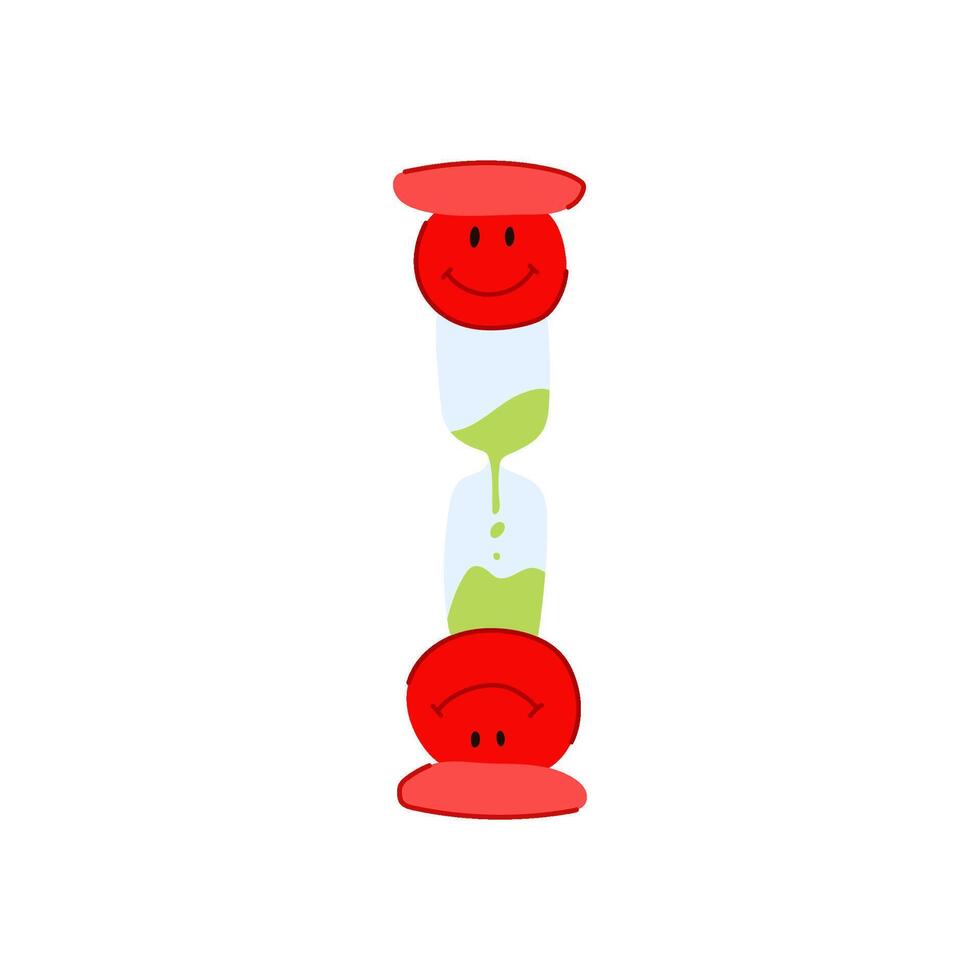 learning timer kids cartoon item vector