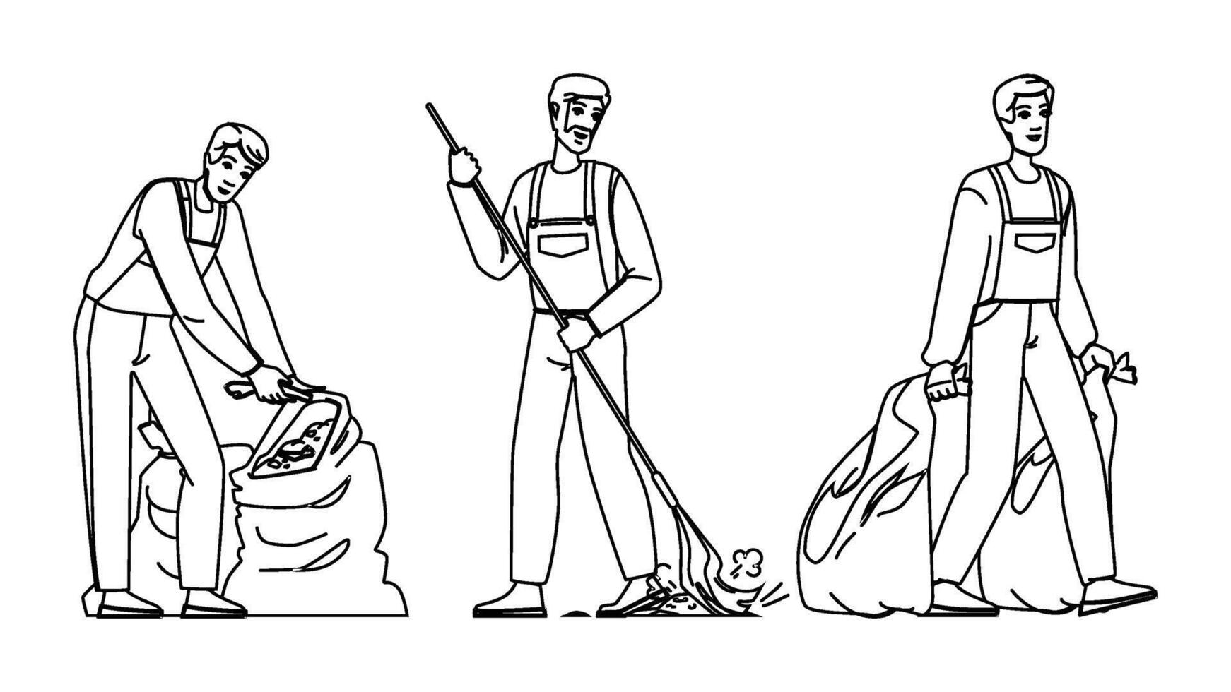pile construction garbage people vector