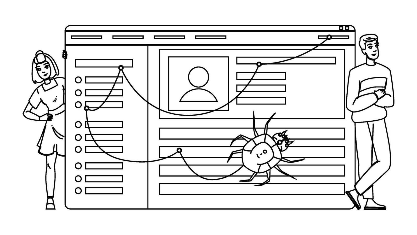 crawler crawling seo people vector