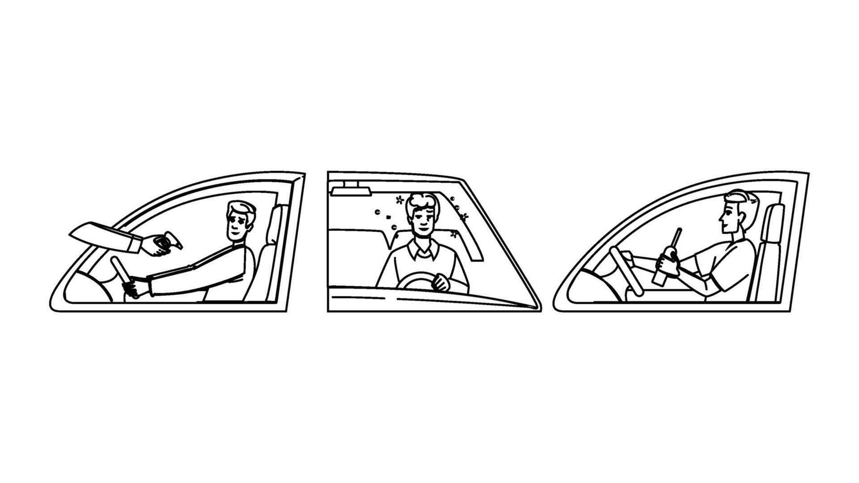 impairment drunk driver man people vector