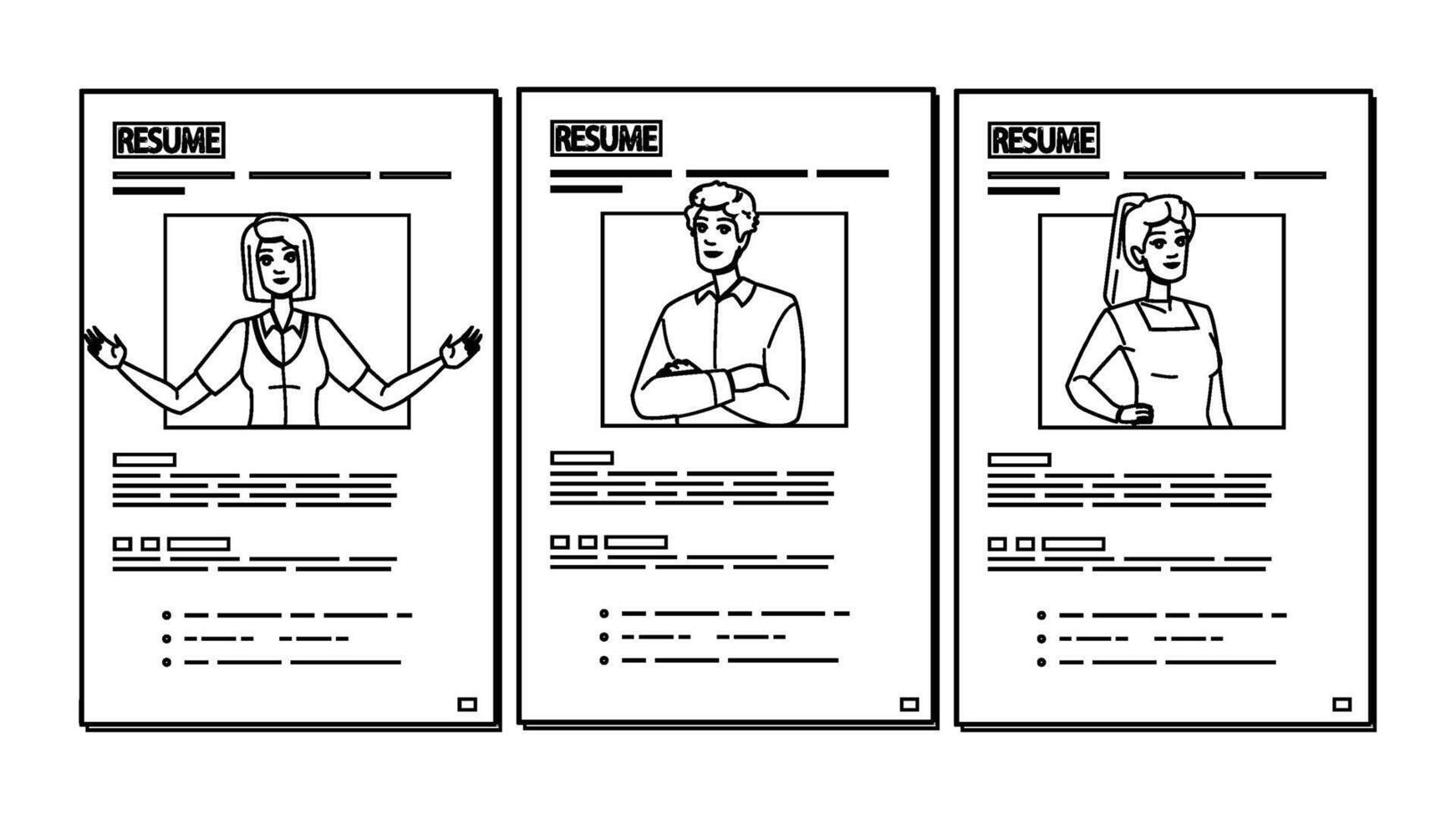 interview employee recruitment people vector
