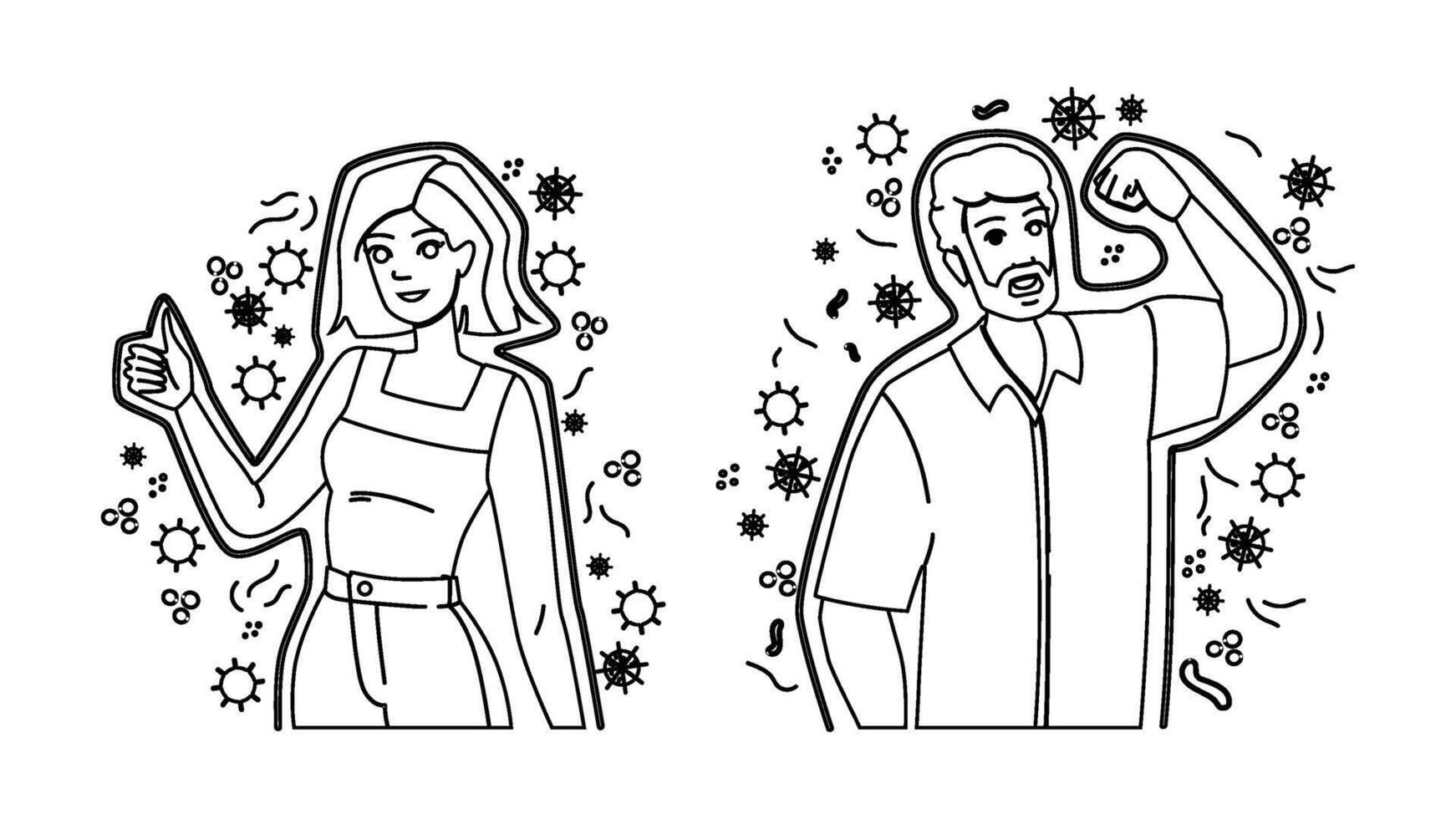disease healthy immune system people vector