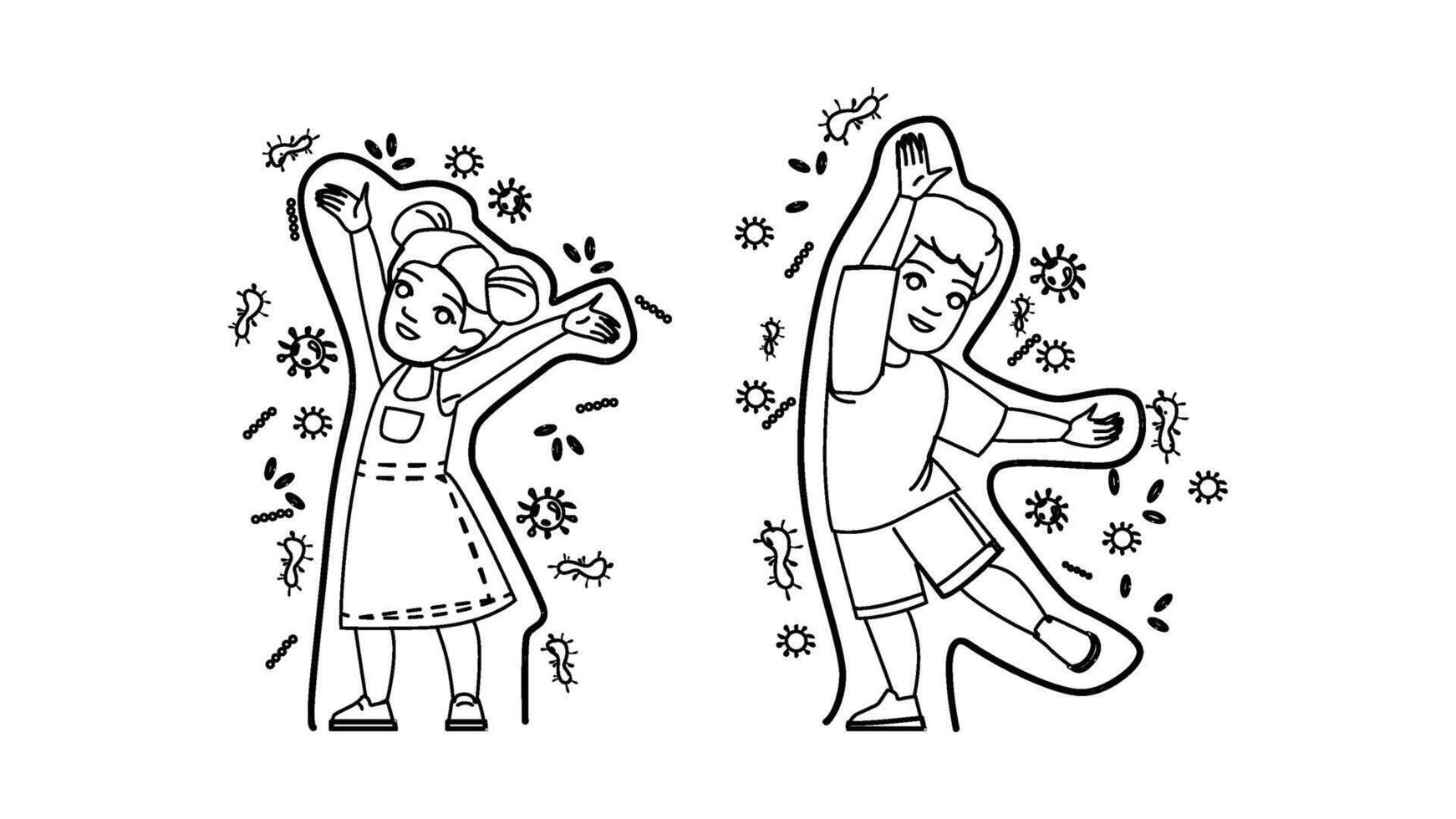 protection healthy immune system kid people vector