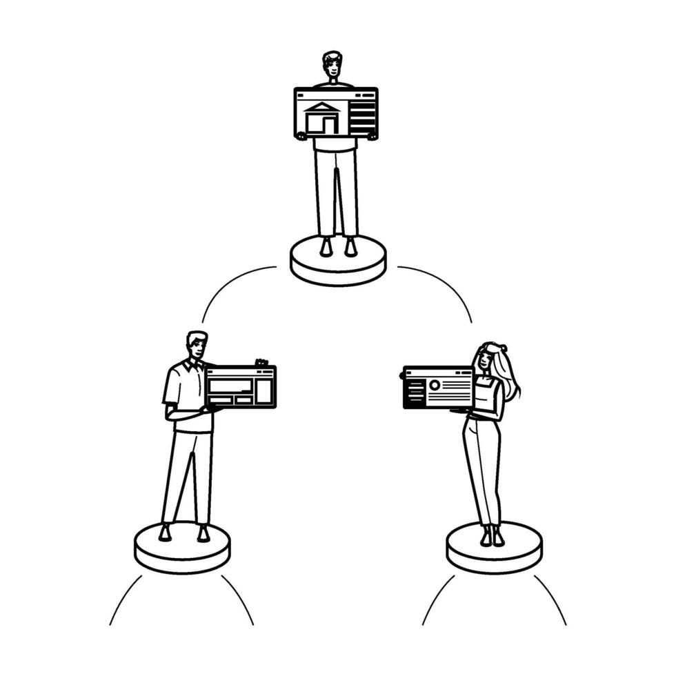 levels hierarchy website website people vector
