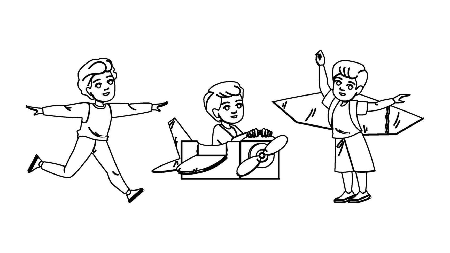 freedom kid boy fly people vector