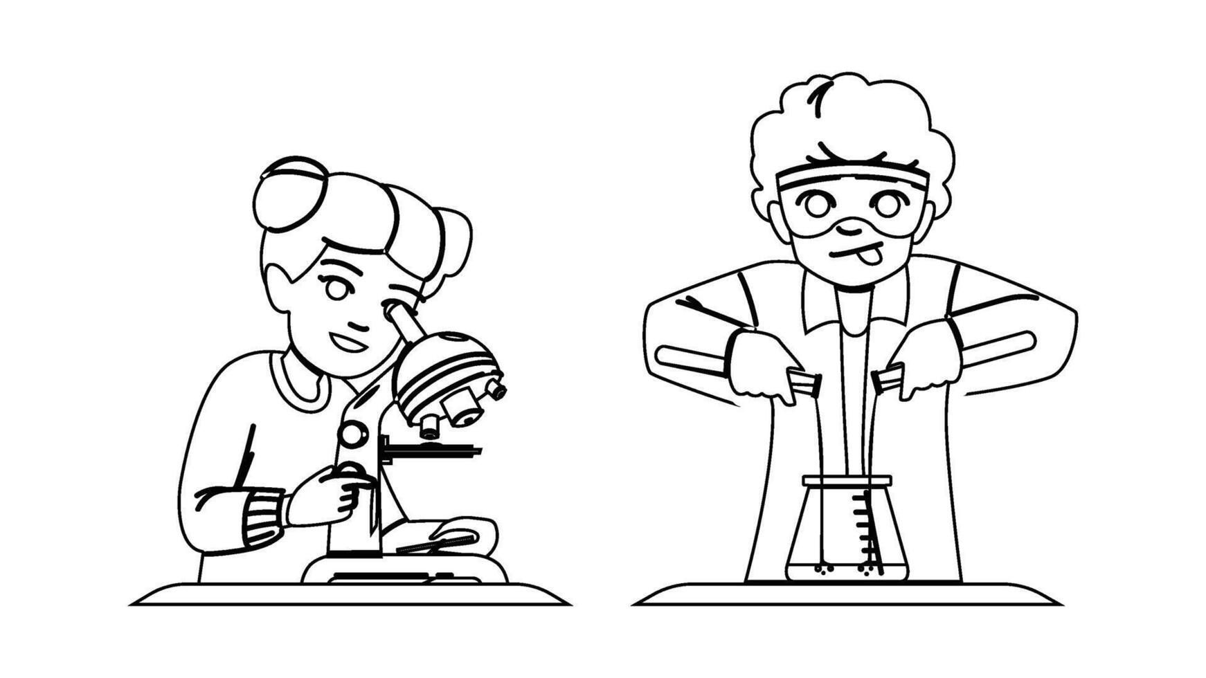 education kids science experiment people vector