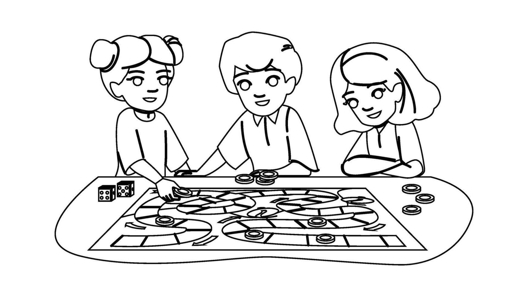 dice kids strategy game people vector