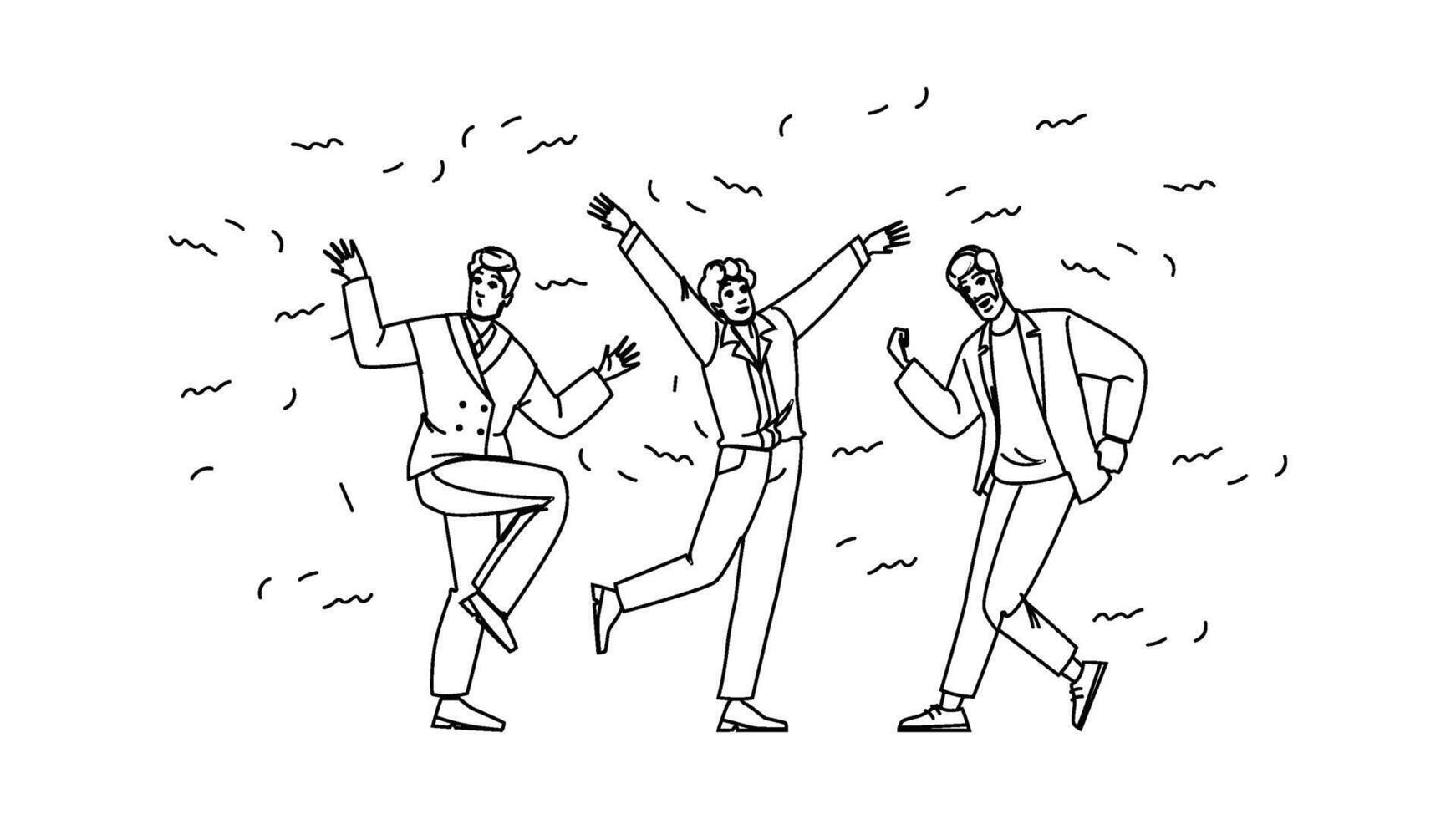 happiness man confetti people vector