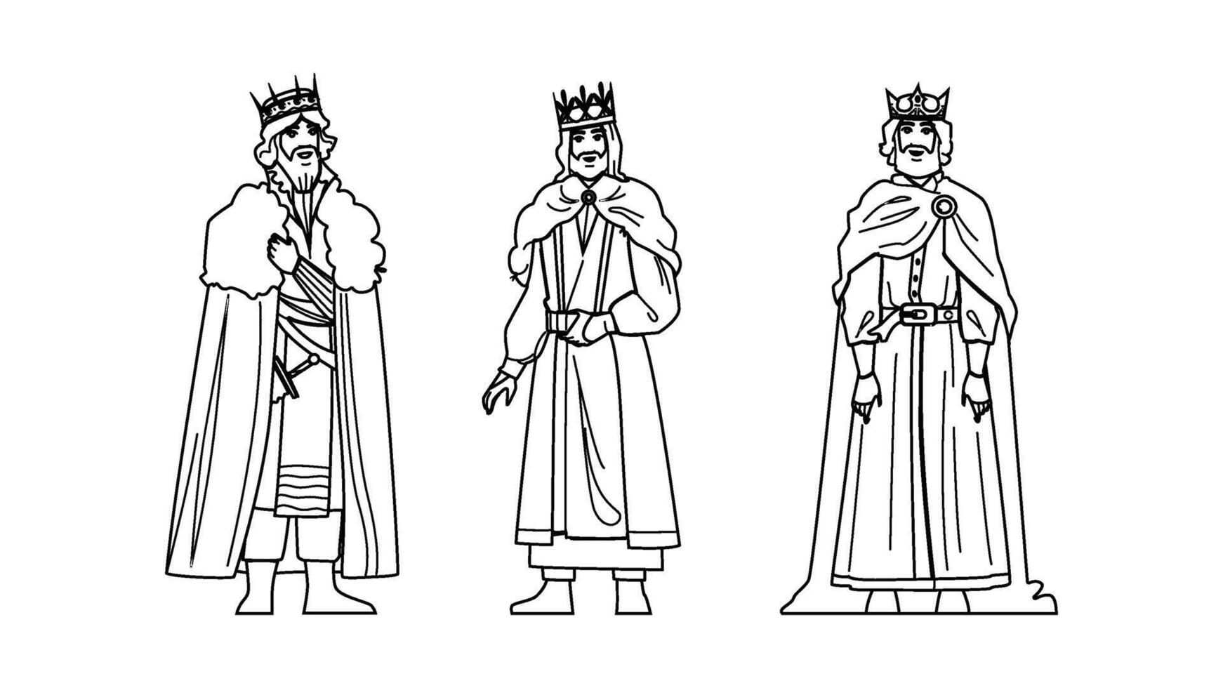 history medieval king people vector