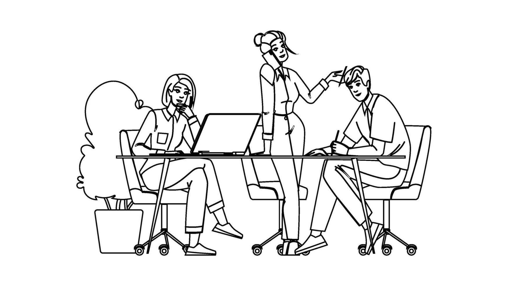 efficiency multitasking business meeting people vector