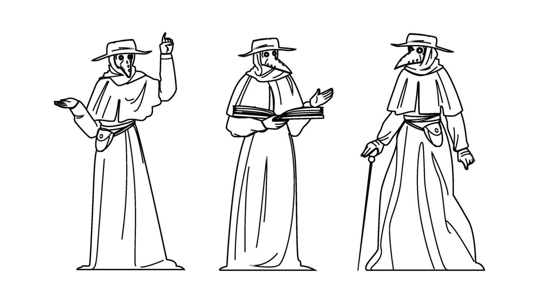 death plague doctor people vector