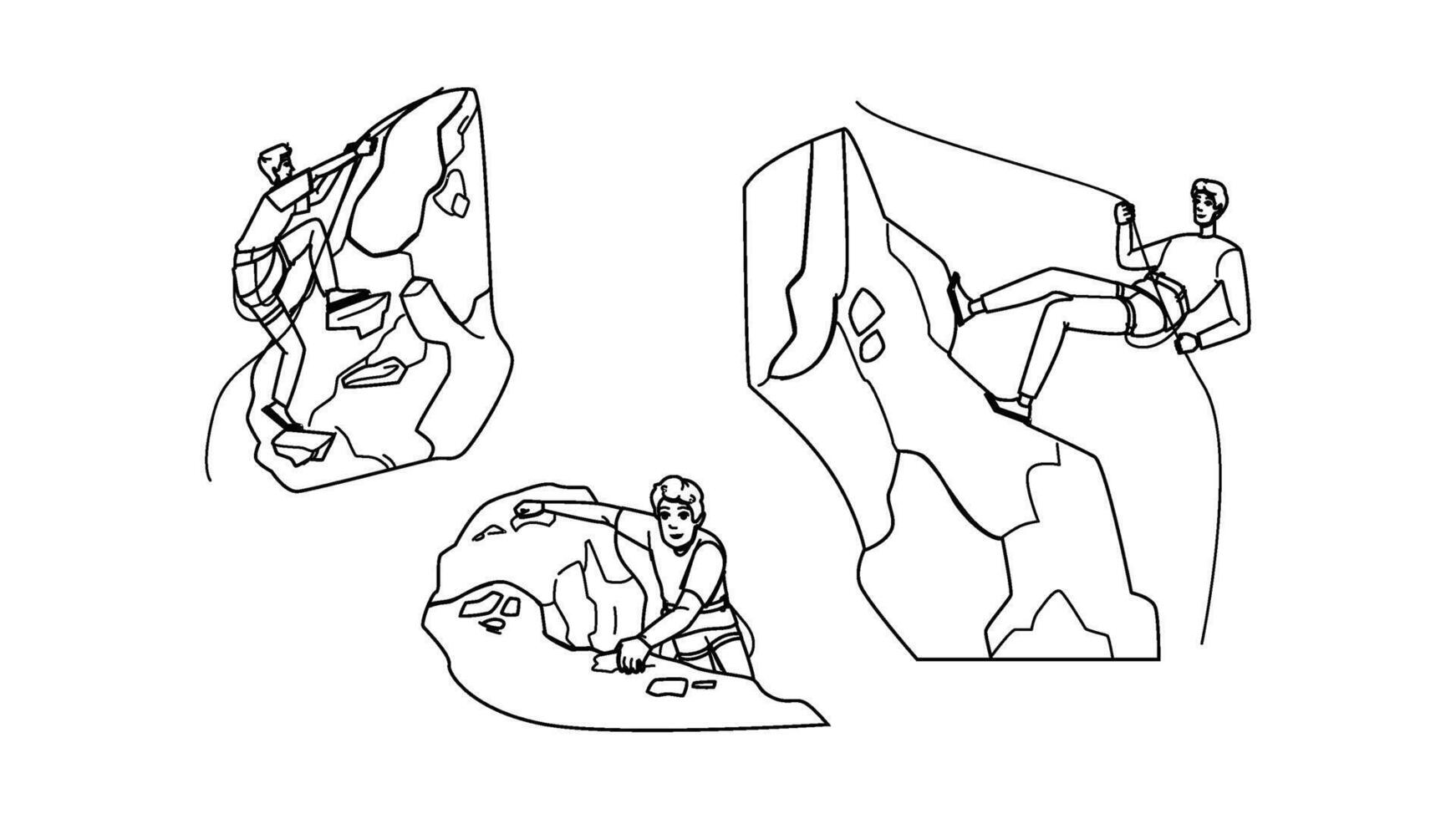 climber rock climbing man people vector