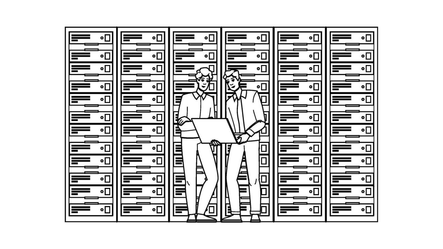 security server maintenance people vector