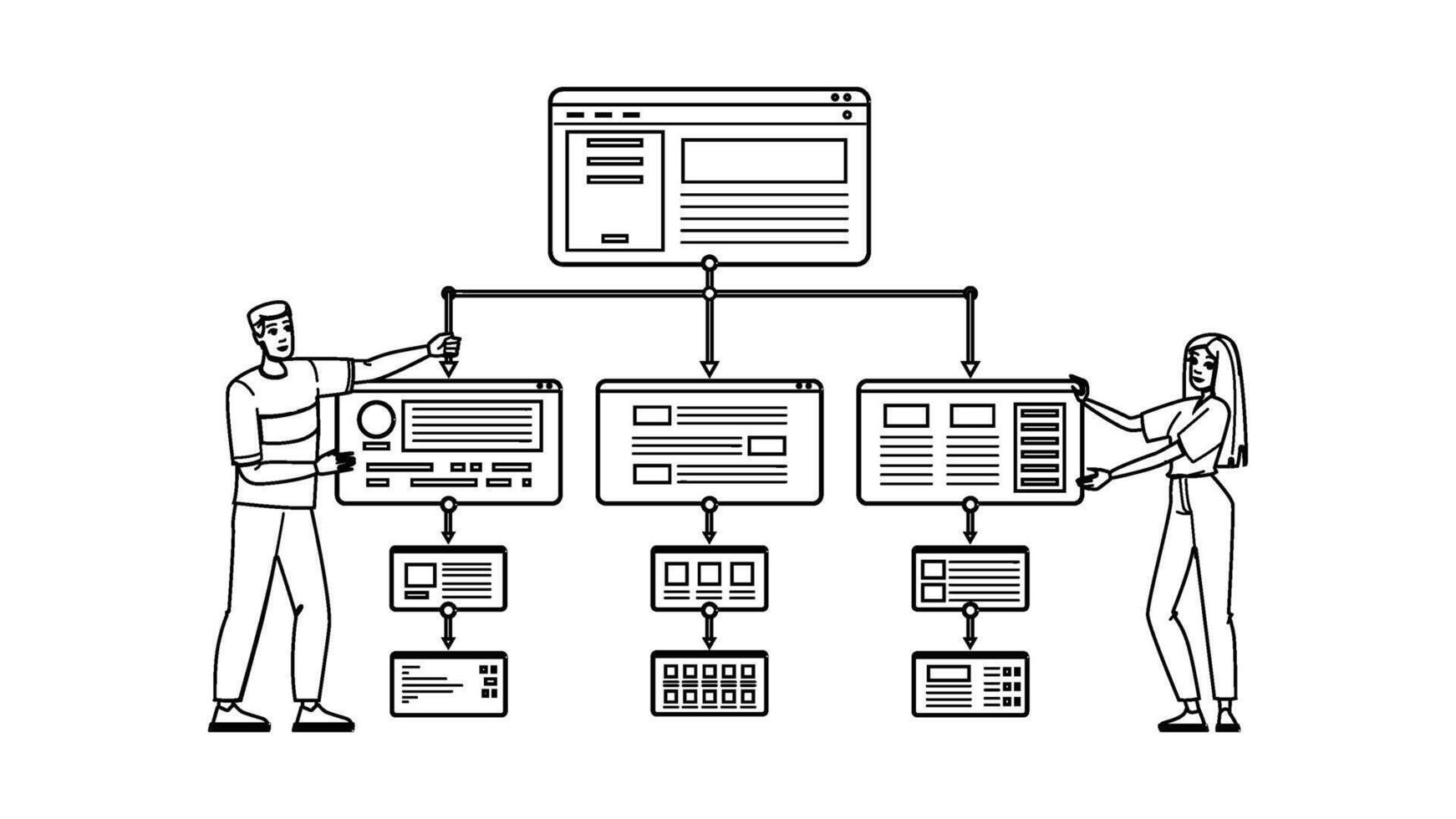 content silo structure people vector
