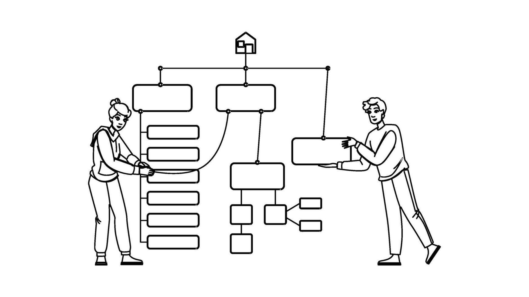 chart sitemap people vector