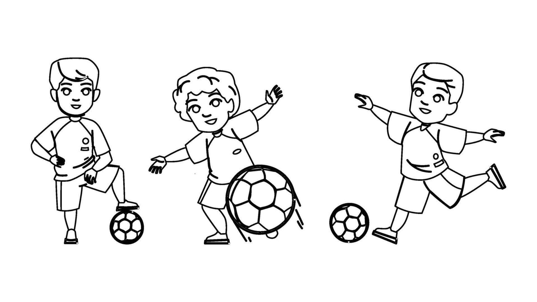 game soccer kid boy vector