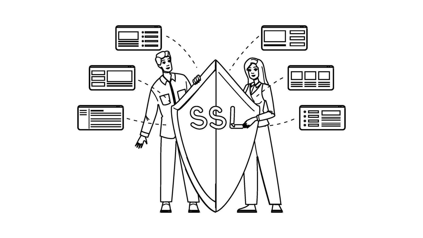 website ssl secure sockets layer vector