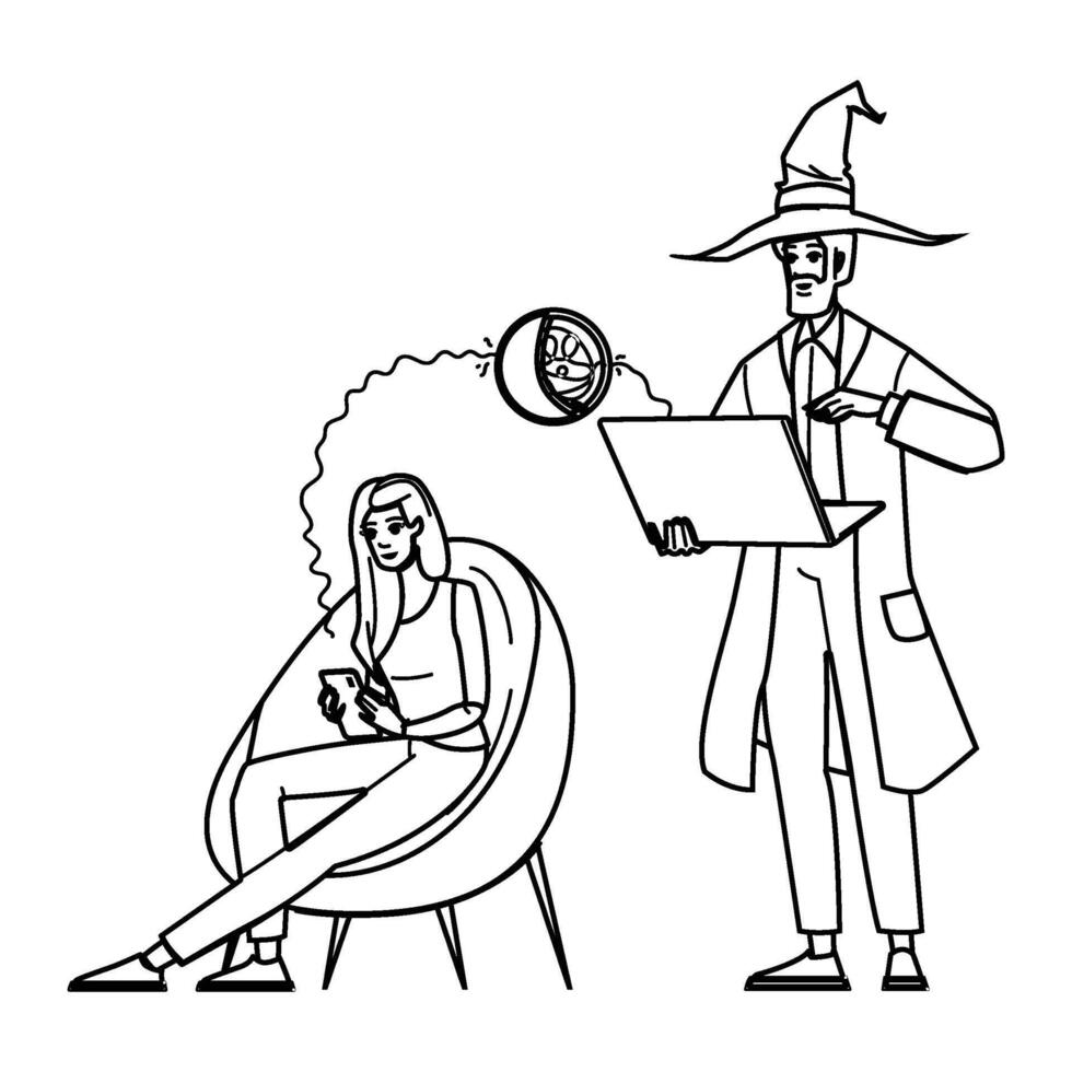 yellow wizard of oz testing website people vector