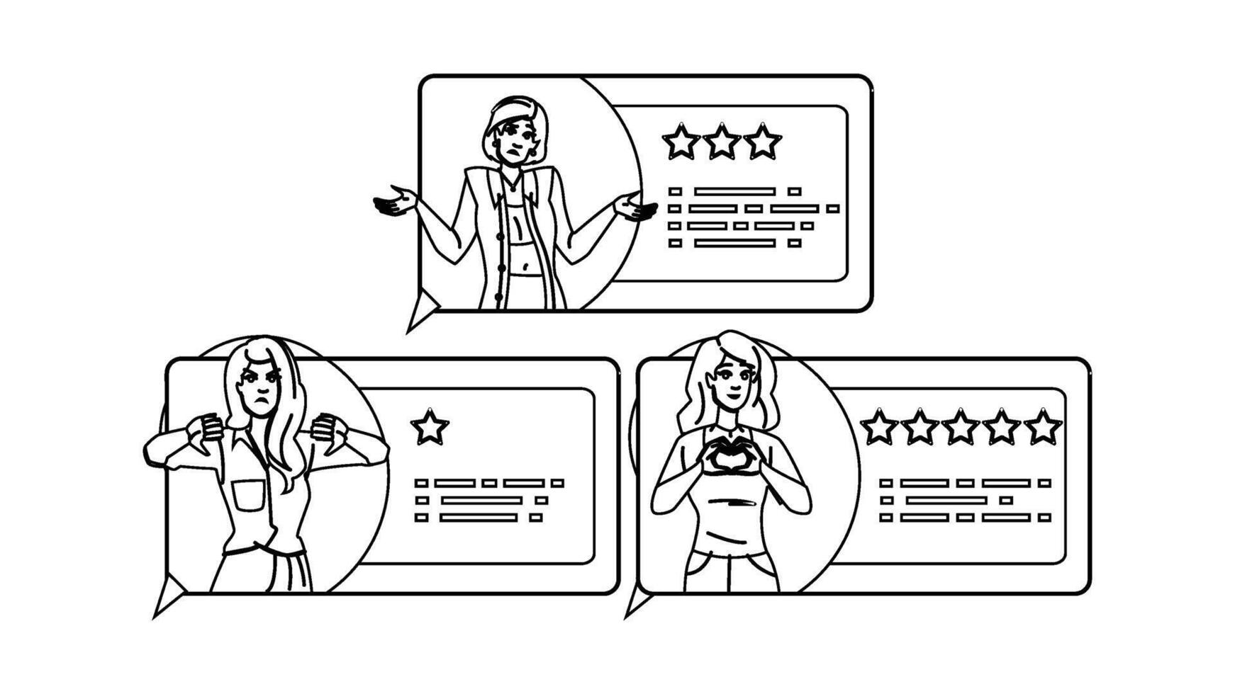 satisfaction woman customer feedback people vector