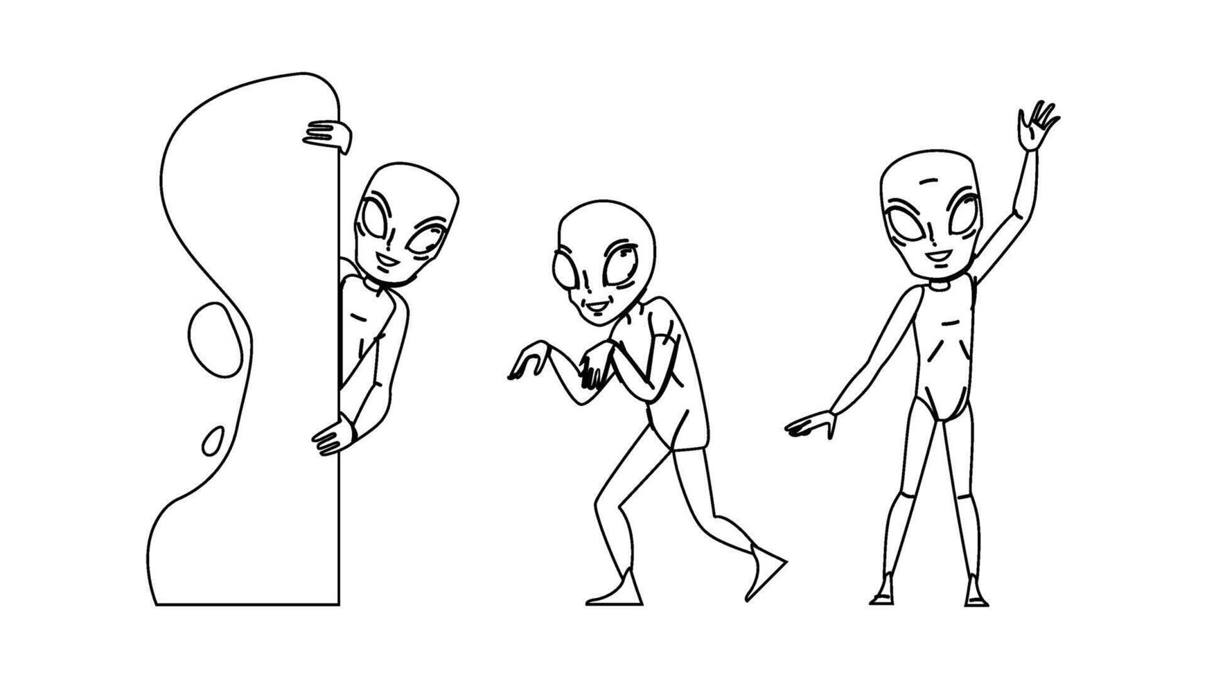 space alien people vector