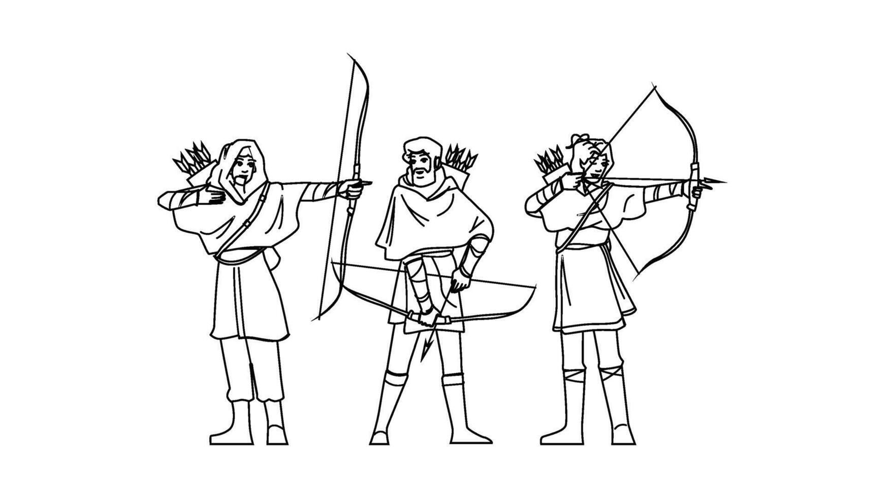 arrow archer medieval vector