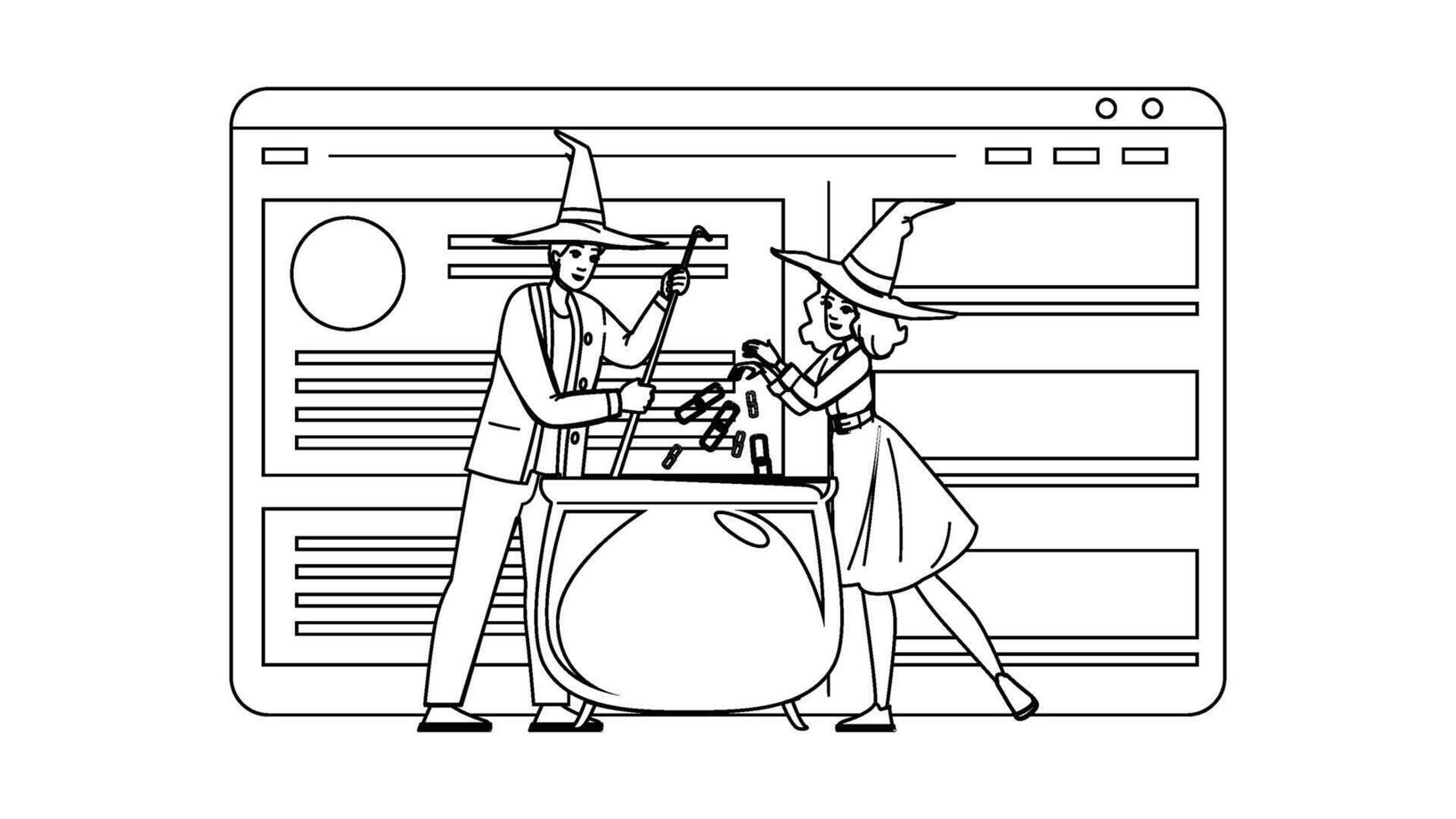 search black hat seo vector