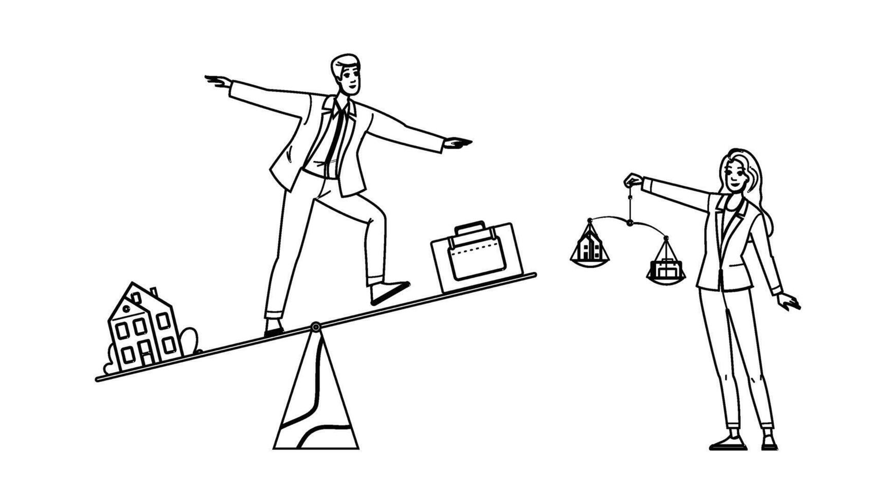 sustainability business balance people vector