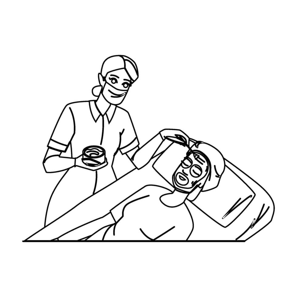 glycolic chemical peel people vector