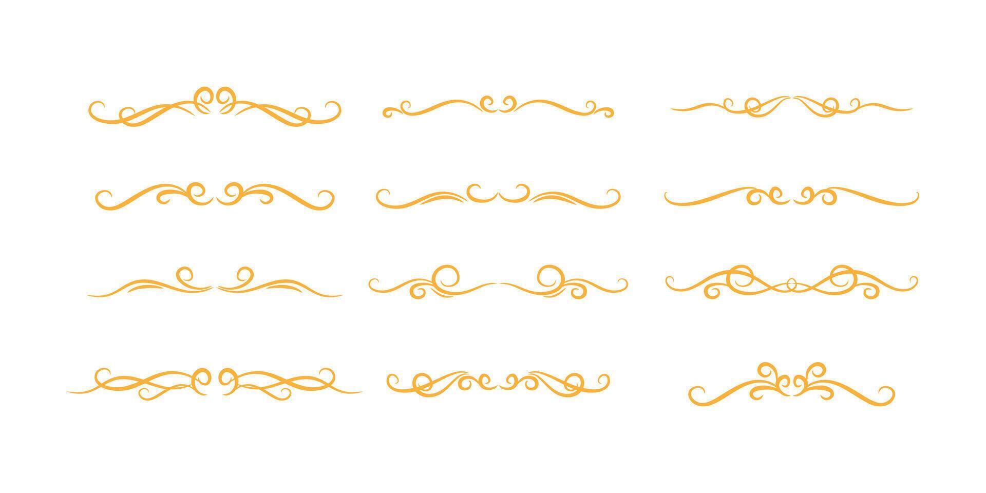 Gold Divider Line vector