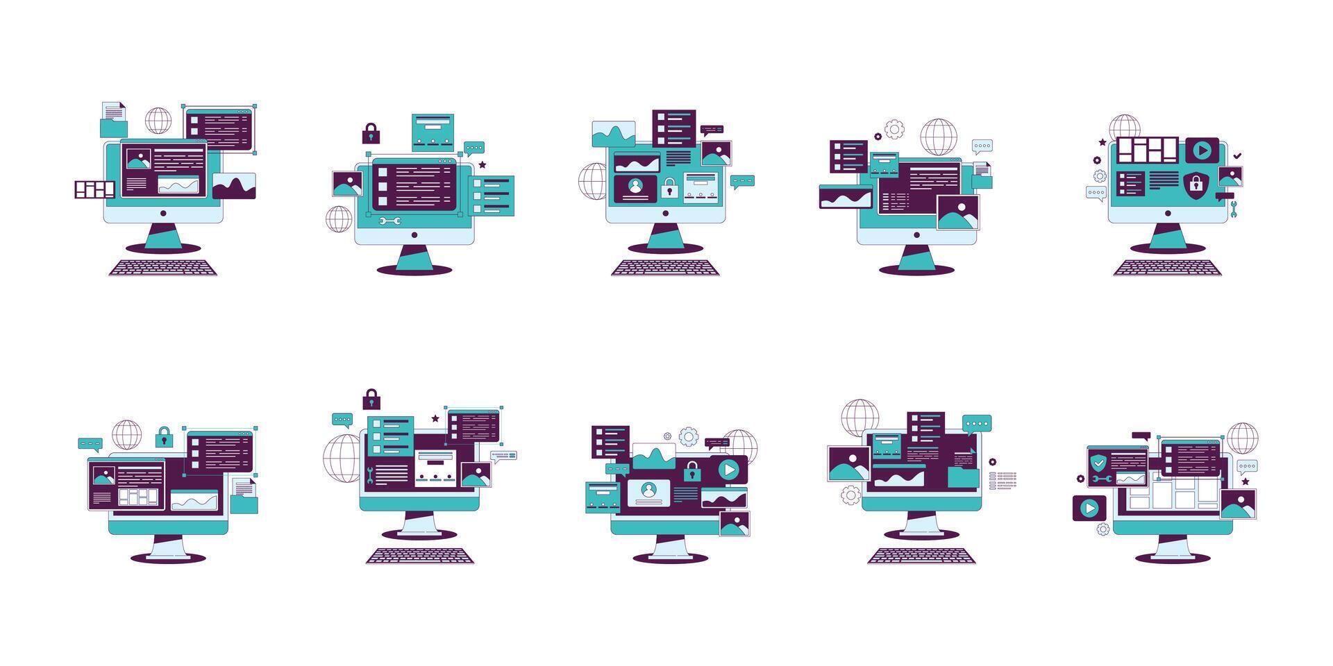 Web Development Illustration vector