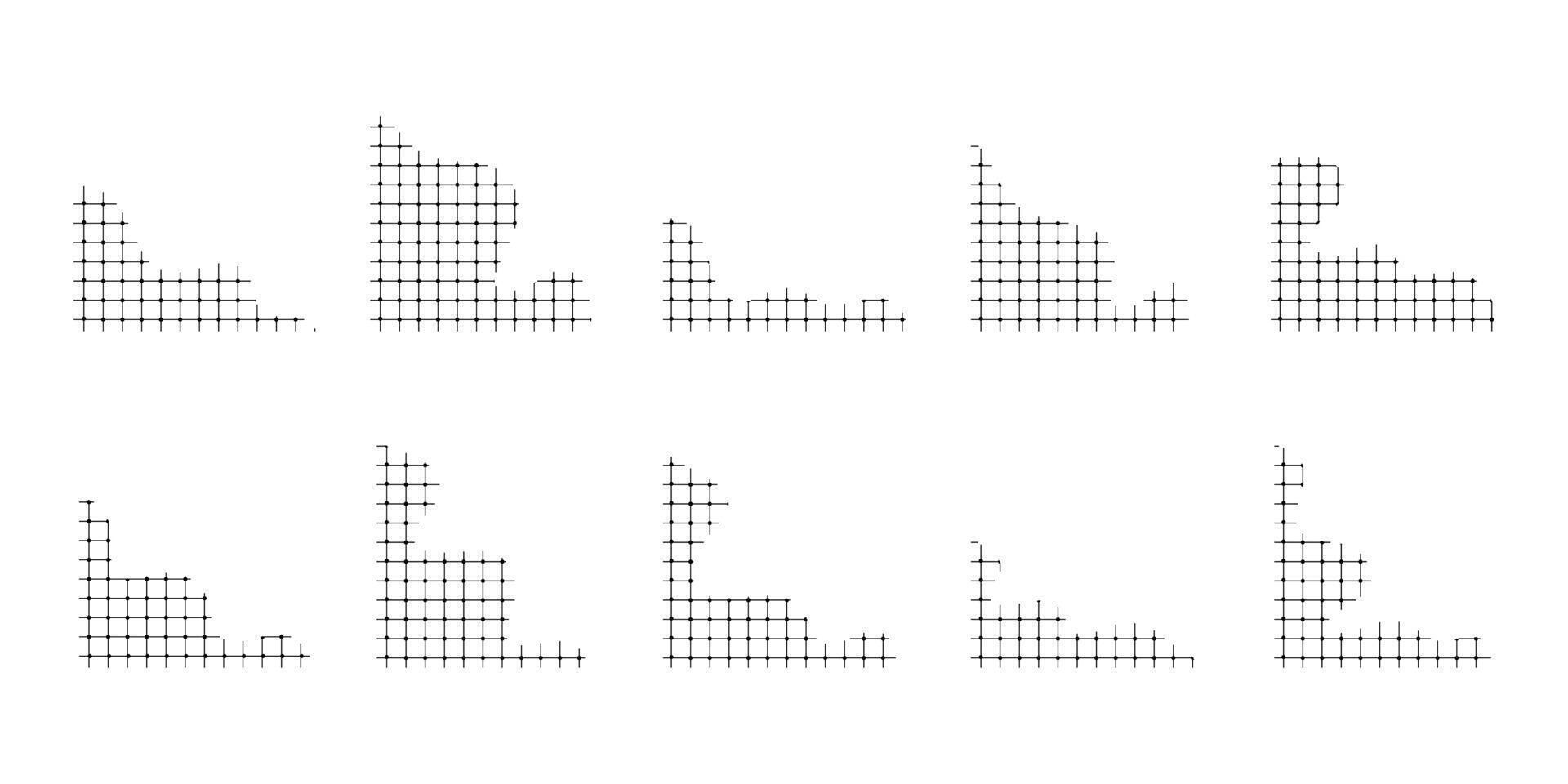 Abstract Grid Corner Illustration vector