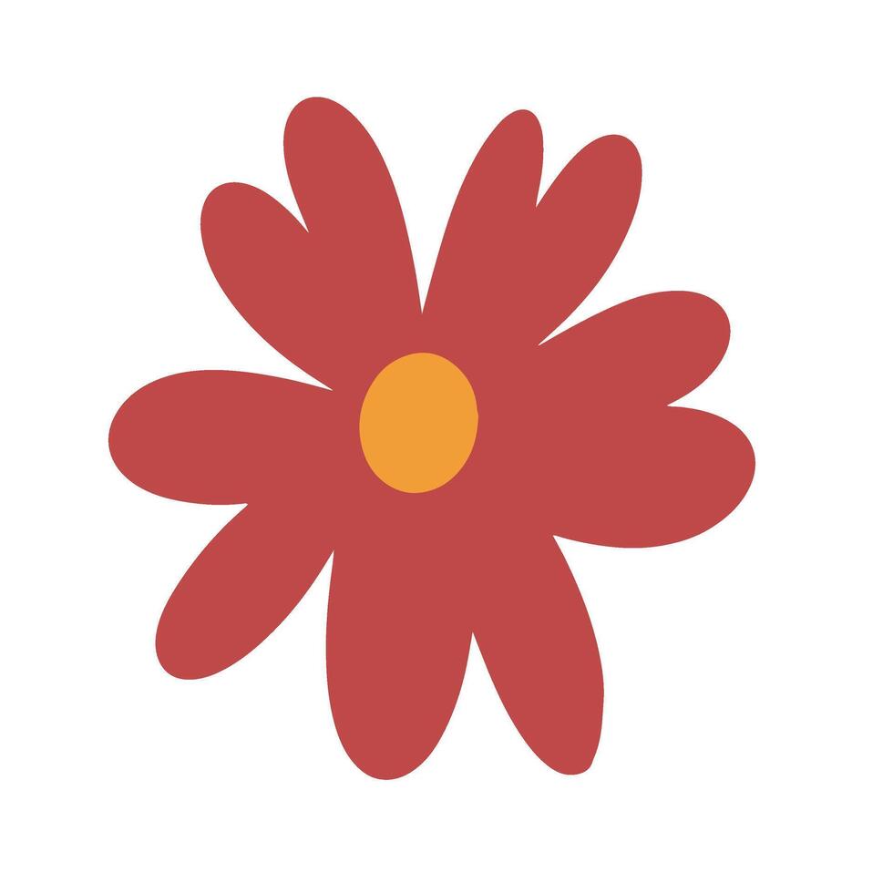 flower draw cute illustration vector