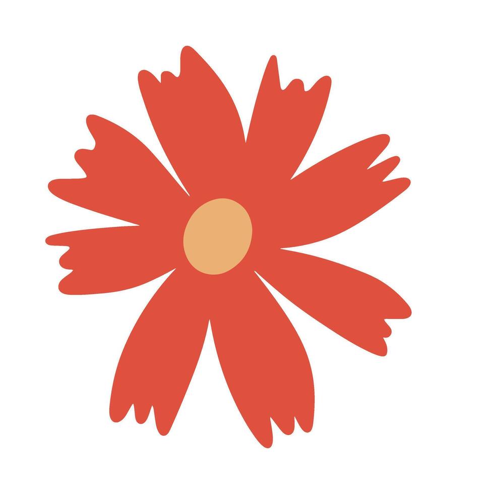 Spring Bloom Floral Illustration Clipart vector