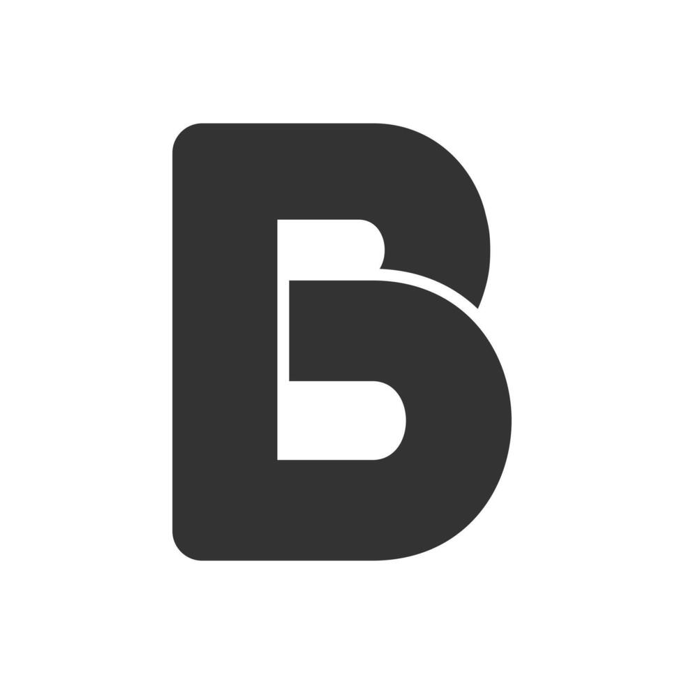 abstract design representing the letter B with the possible combined representation of the letters BP or PB vector