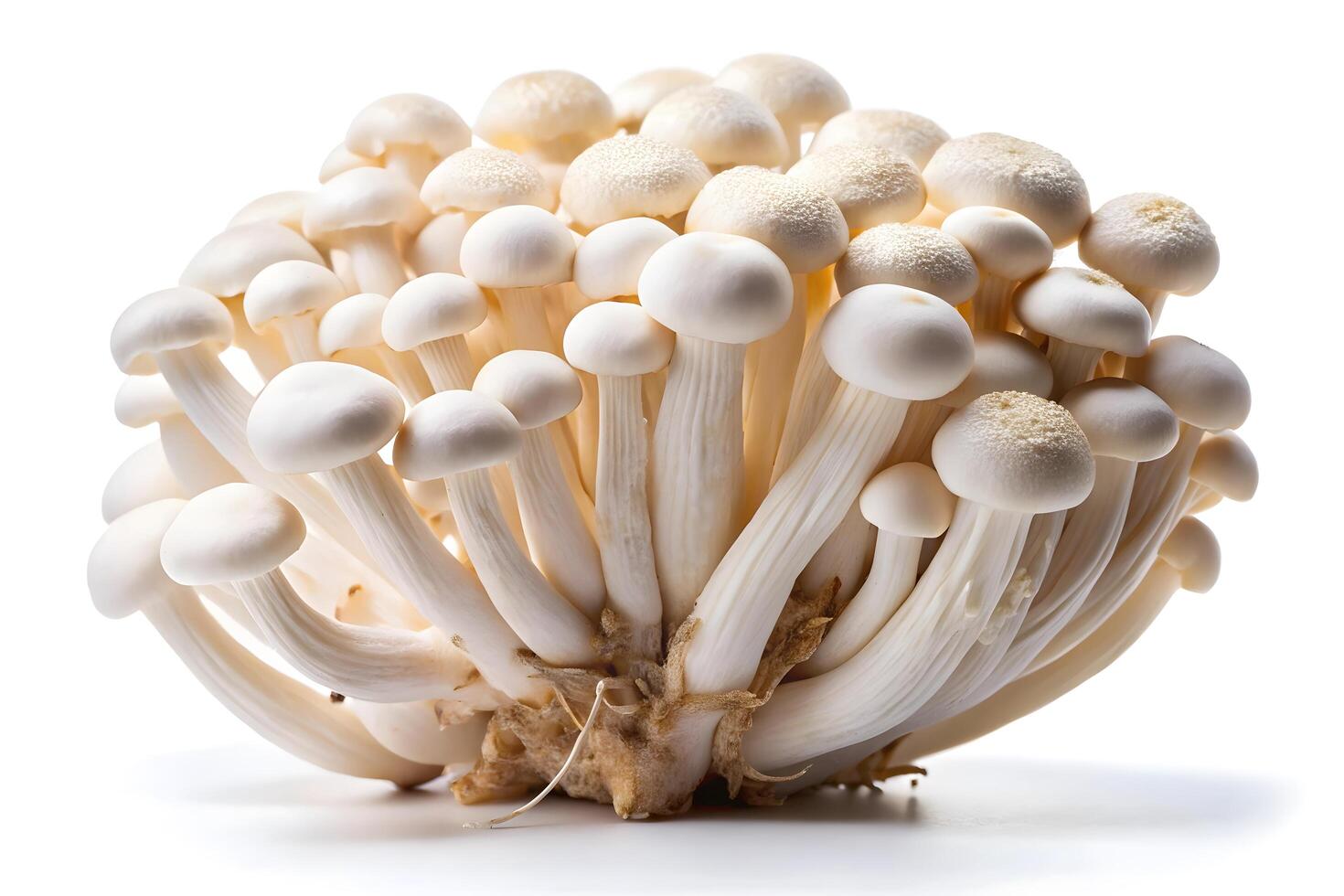 Fresh, Close-up of a Cluster of White Mushrooms photo