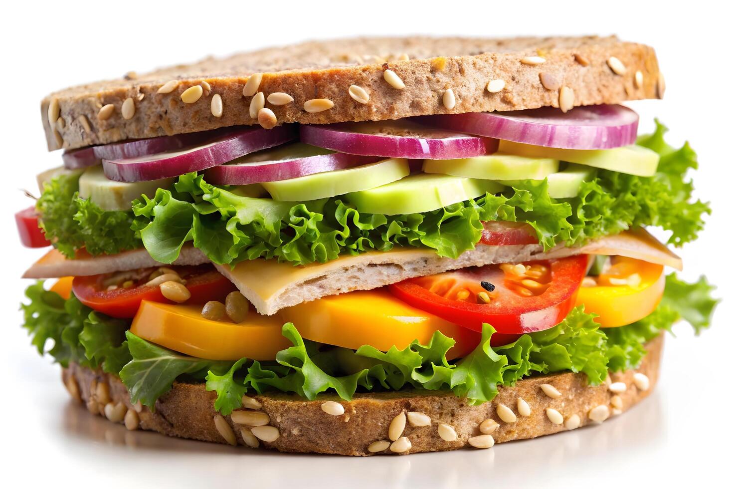 Delicious and Healthy Multi-Layer Sandwich photo