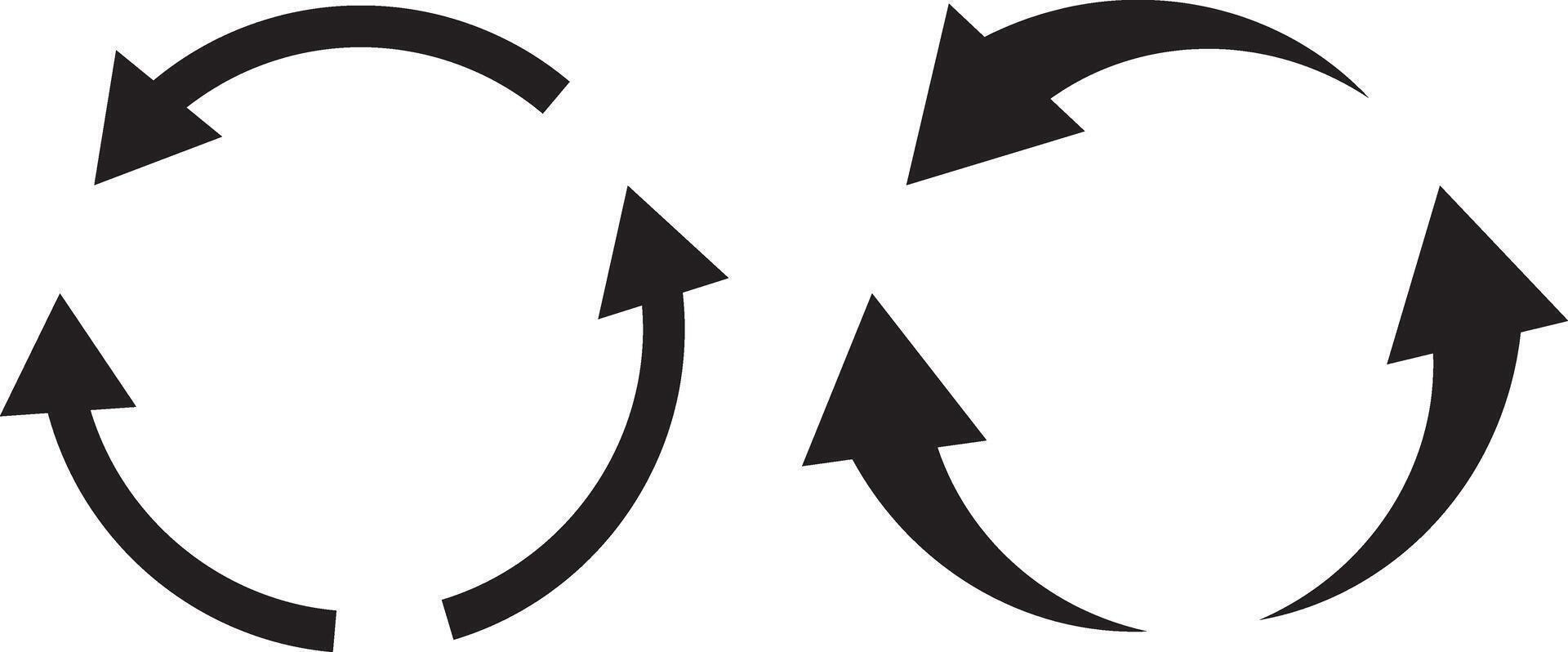 Circle arrow icon set. refresh reload arrow symbol. Recycle, Repeat reload vector