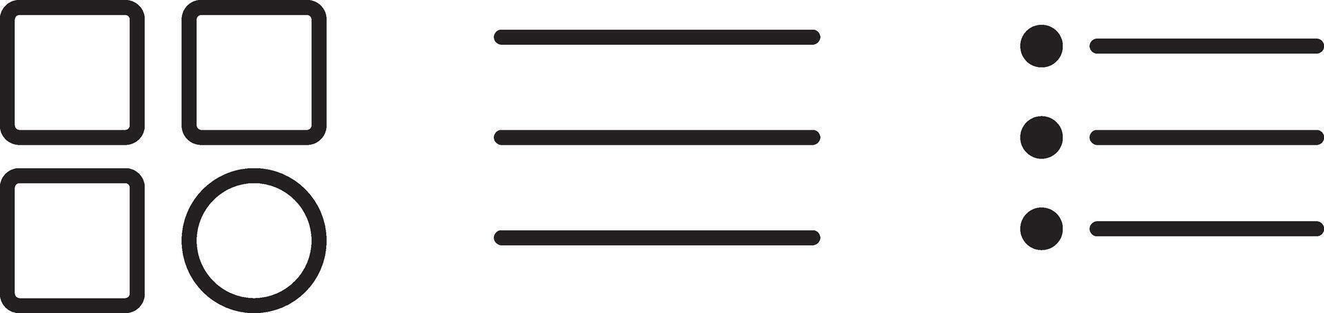 menú icono colocar. menú bar para aplicaciones o sitio web vector