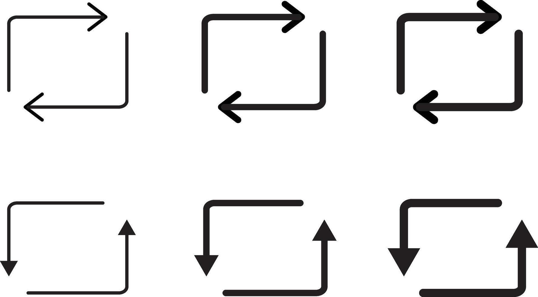 repeat icon set. vector