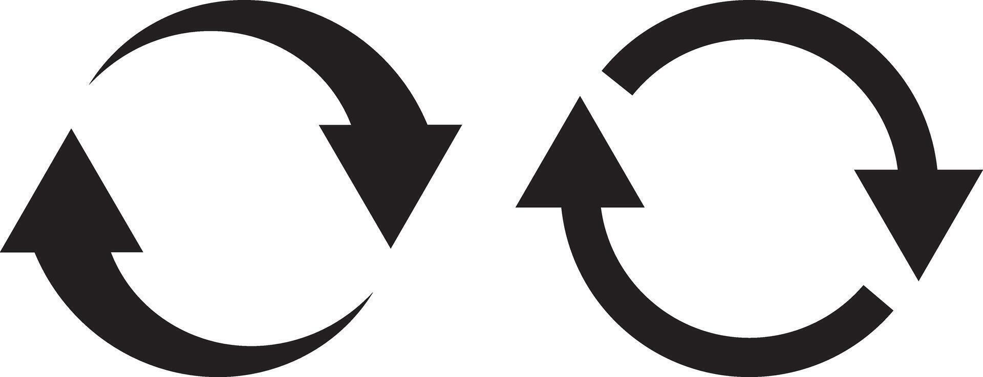 Circle arrow icon set. refresh reload arrow symbol vector