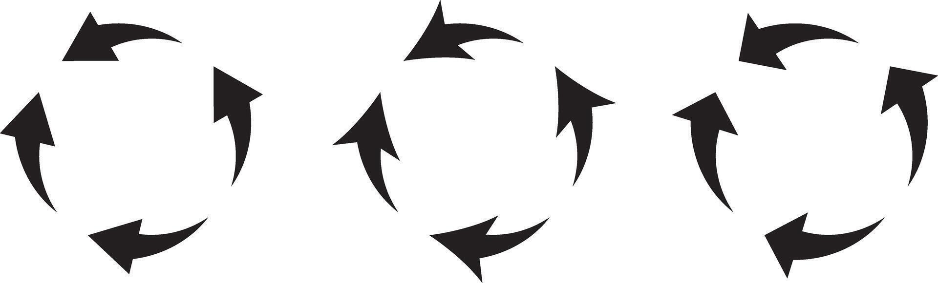 Circle arrow icon set. refresh reload arrow symbol. Recycle, Repeat reload sign vector