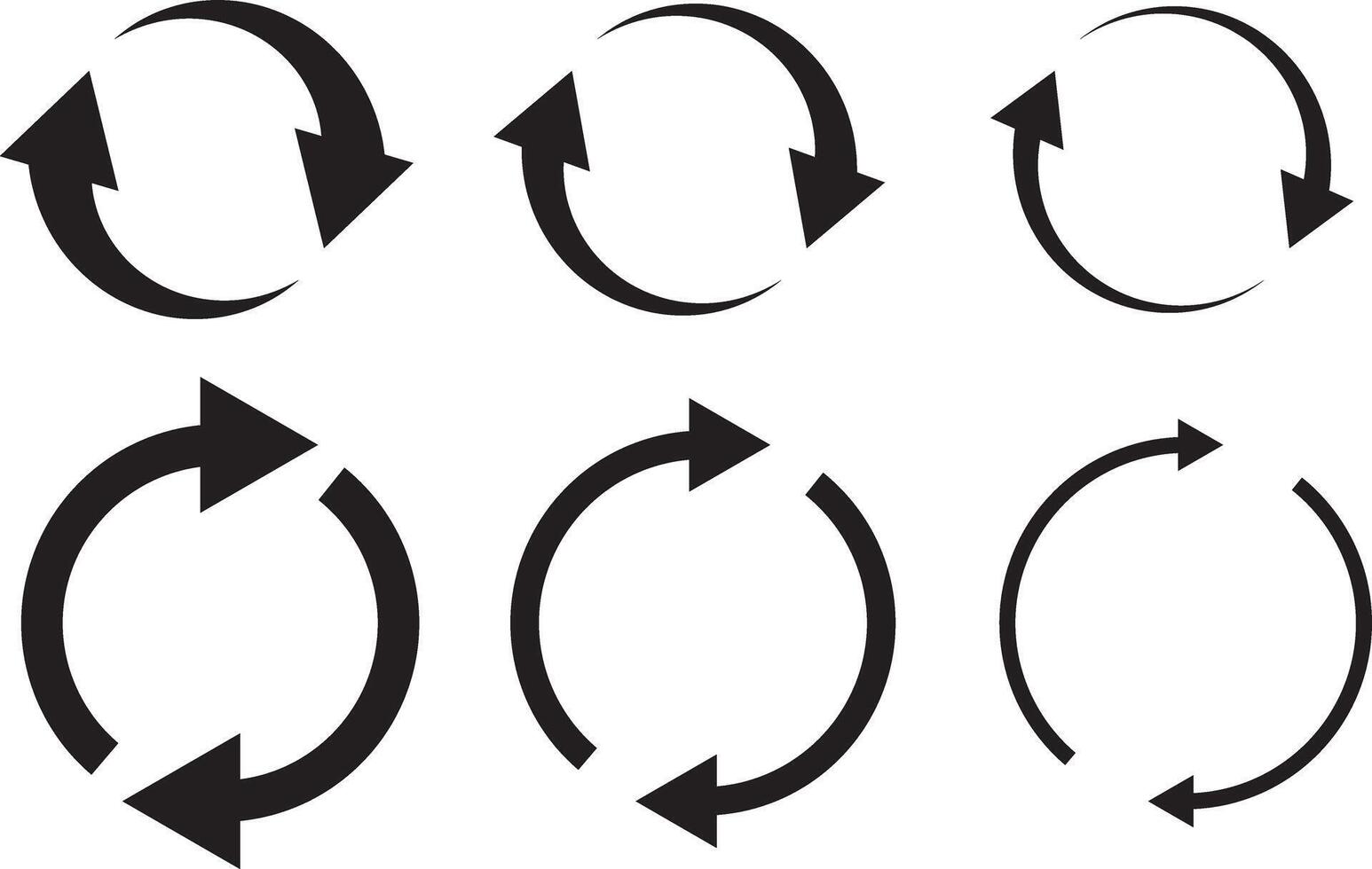 Circle arrow icon set. vector
