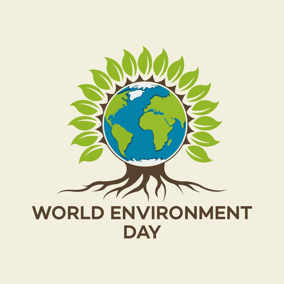 WORLD ENVIRONMENT DAY- world tree vector