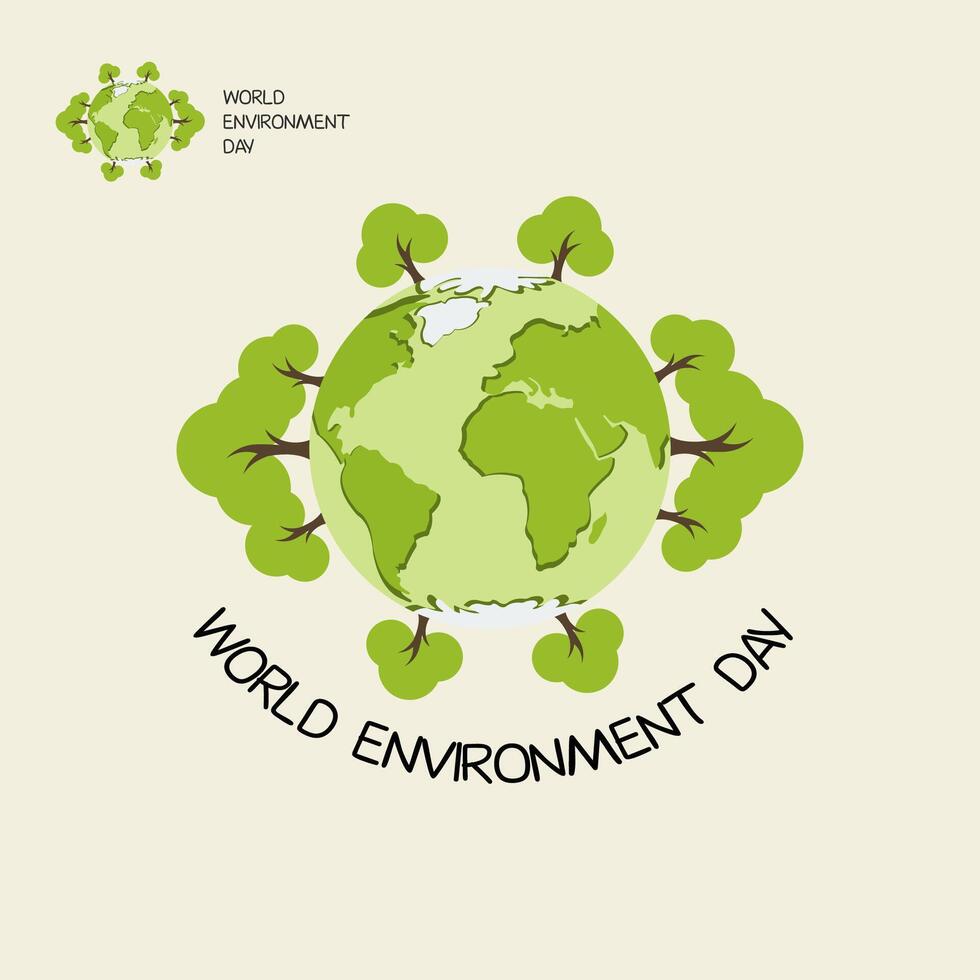 WORLD ENVIRONMENT DAY earth vector