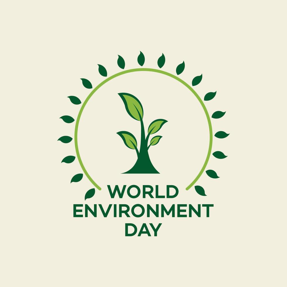 WORLD ENVIRONMENT DAY center tree vector