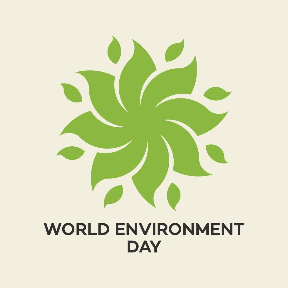 WORLD ENVIRONMENT DAY green leaf vector