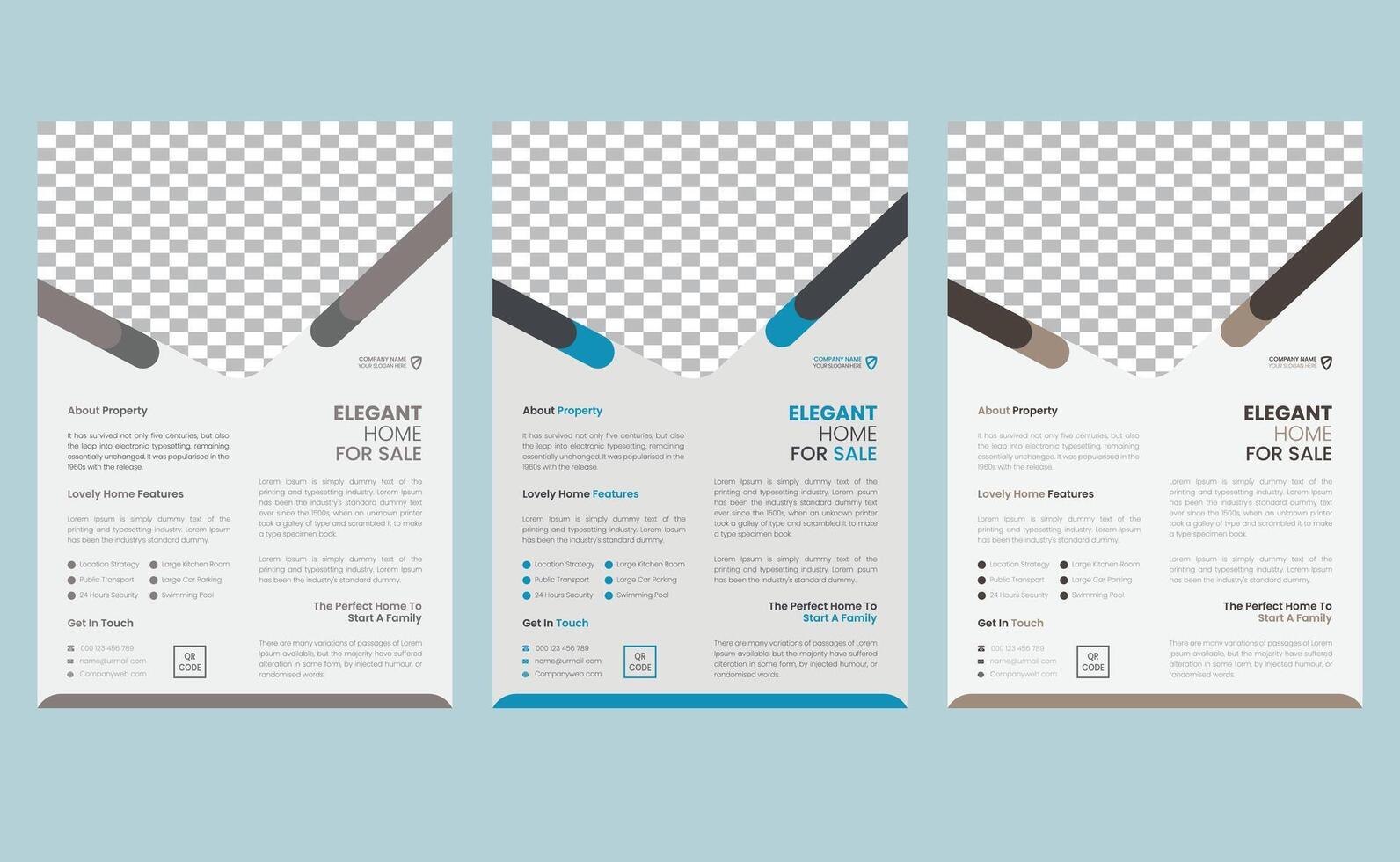 Simple editable creative modern company home house sale real estate agency business flyer template design. vector